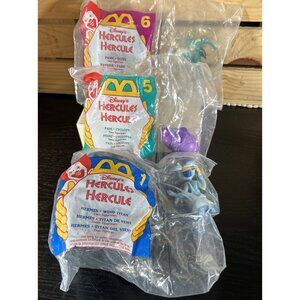 Vintage Lot Hercules McDonald's Happy Meal Toys - Set of 3 Sealed # 1, 5 & 6